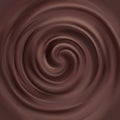 Liquid chocolate swirl vector background Royalty Free Stock Photo