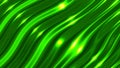 Liquid chrome waves background, shiny and lustrous green metal pattern texture, silky 3D illustration