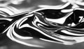 Liquid chrome waves background, shiny and lustrous metal pattern texture