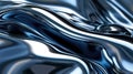 Liquid chrome waves background, shiny and lustrous metal pattern texture Royalty Free Stock Photo