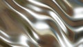 Liquid chrome waves background, shiny and lustrous metal pattern texture, silky 3D illustration