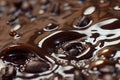 Liquid coffee swirling with creamy textures in a rich, smooth background. Royalty Free Stock Photo