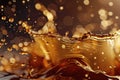 Liquid coffee swirling with creamy textures in a rich, smooth background. Royalty Free Stock Photo