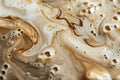 Liquid coffee swirling with creamy textures in a rich, smooth background. Royalty Free Stock Photo