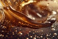 Liquid coffee swirling with creamy textures in a rich, smooth background. Royalty Free Stock Photo