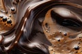 Liquid coffee swirling with creamy textures in a rich, smooth background. Royalty Free Stock Photo