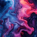 Liquid Colors Mixing, Twirls and Swirls. Abstract Background, Vibrant Royalty Free Stock Photo