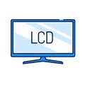 Liquid-crystal display color line icon. Full High Definition. Resolution 1920 1080 pixels and a frame rate of at least 24 sec. Royalty Free Stock Photo