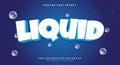 Liquid 3d editable text effect Template Royalty Free Stock Photo