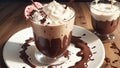 Liquid Decadence Celebrating National Chocolate Milkshake Day with a Glass of Pure Indulge.AI Generated