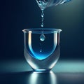 Liquid descends, forming a perfect sphere before joining its brethren in the cup below Royalty Free Stock Photo