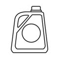 The liquid detergent icon. Outlines of the packaging of a chemical detergent for washing and washing.