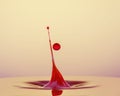 Liquid Drop Art Droplet Just Misses The Sphere
