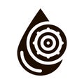 Liquid Drop With Germ Water Treatment glyph icon