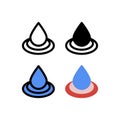 Liquid Drop Water River Icon, Logo, and illustration