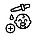 Liquid dropper for baby icon vector outline illustration