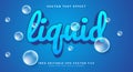 Liquid editable text effect template Royalty Free Stock Photo