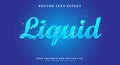 Liquid editable text effect Template Royalty Free Stock Photo