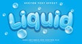 Liquid editable text effect Template Royalty Free Stock Photo