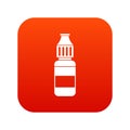 Liquid for electronic cigarettes icon digital red Royalty Free Stock Photo