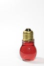 Liquid Filled Light bulb on White Background