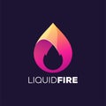 liquid fire logo design illustration