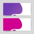 Liquid fluid shapes abstract elements design vector, brochure cards horizontal template background, flyers leaflet