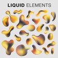 Liquid fluid vector elements collection