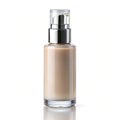 Liquid foundation bottle with pump on white background Royalty Free Stock Photo