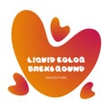 Liquid geometric background for banner, card design on Valentines day