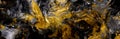 Liquid gold and black marble abstract artwork Royalty Free Stock Photo