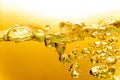 Liquid Gold Bubbles in Water or Oil