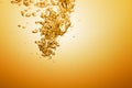 Liquid Gold Bubbles in Water or Oil Royalty Free Stock Photo