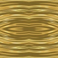 Liquid gold. Golden seamless mirror texture with curved lines. Golden background with arcs