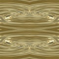 Liquid gold. Golden seamless mirror texture of a swirling vortex. Gold background with a twisted pattern
