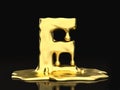 Liquid gold letter E