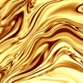 Liquid gold. Luxury golden background. 3d illustration