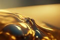 Liquid gold metallic dynamic glossy fluid abstract luxurious background