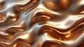 Liquid gold or silver with smooth waves. Shiny metallic texture. Abstract background. Ai Generated Royalty Free Stock Photo