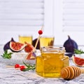 Liquid golden honey Royalty Free Stock Photo