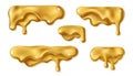 Liquid golden icing drops set