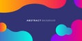 Liquid gradient abstact background. Vector isolated illustration. Web banner. Fluid gradient shapes composition