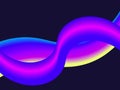 Liquid gradient wave, modern abstract background, poster design. Dynamic effect. Synthwave futuristic background. Retrowave. Vecto