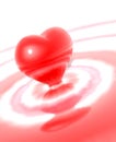 Liquid heart isolated Royalty Free Stock Photo