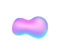 liquid hologram shapes. Futuristic fluid holographic elements. Vector neon vaporwave logo