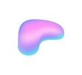 liquid hologram shapes. Futuristic fluid holographic elements. Vector neon vaporwave logo