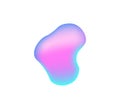 liquid hologram shapes. Futuristic fluid holographic elements. Vector neon vaporwave logo