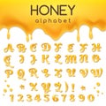 Liquid honey alphabet