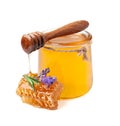 Liquid honey with lavender herbal