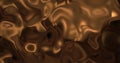 Liquid hot chocolate background. Melted dark chocolat texture 3D rendering . Glamour silk backdrop